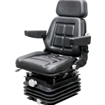 Case 870-2870 Sears Series KM 1004 Seat & Mechanical Suspension - Black Vinyl